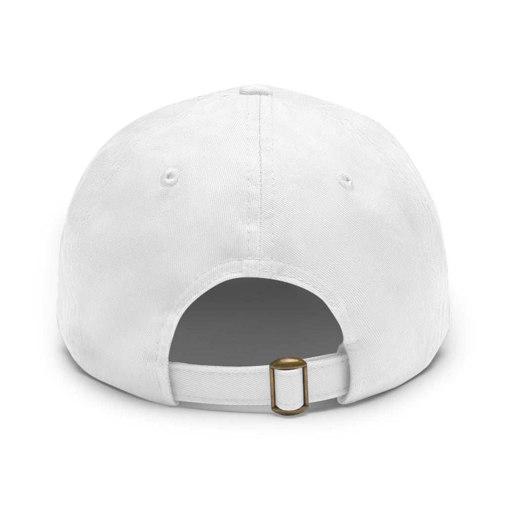 Wheat Steel Stone Dad Hat with Leather Patch