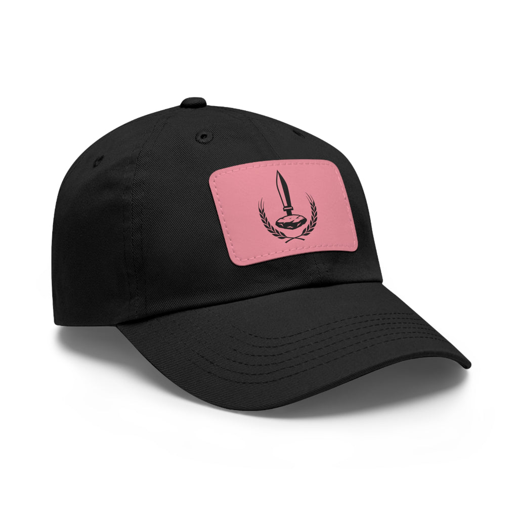 Wheat Steel Stone Dad Hat with Leather Patch