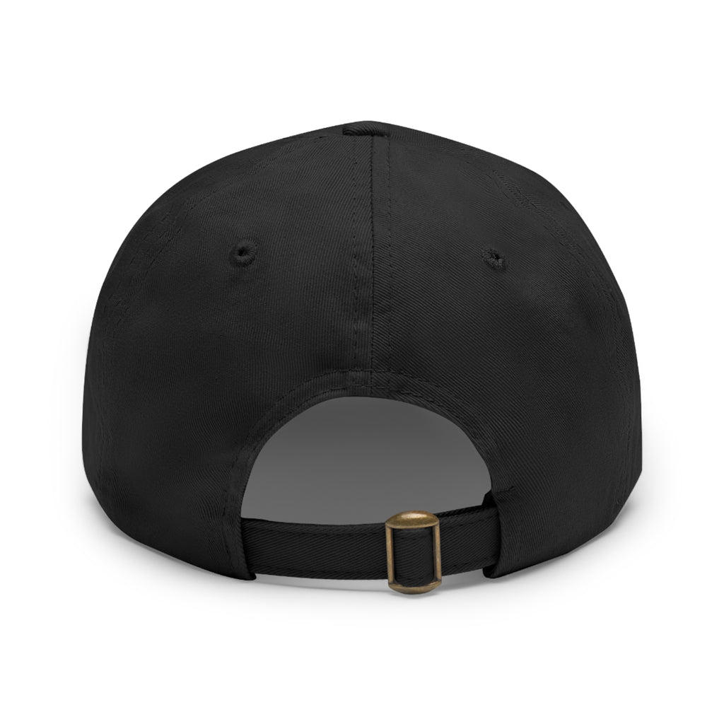 Wheat Steel Stone Dad Hat with Leather Patch
