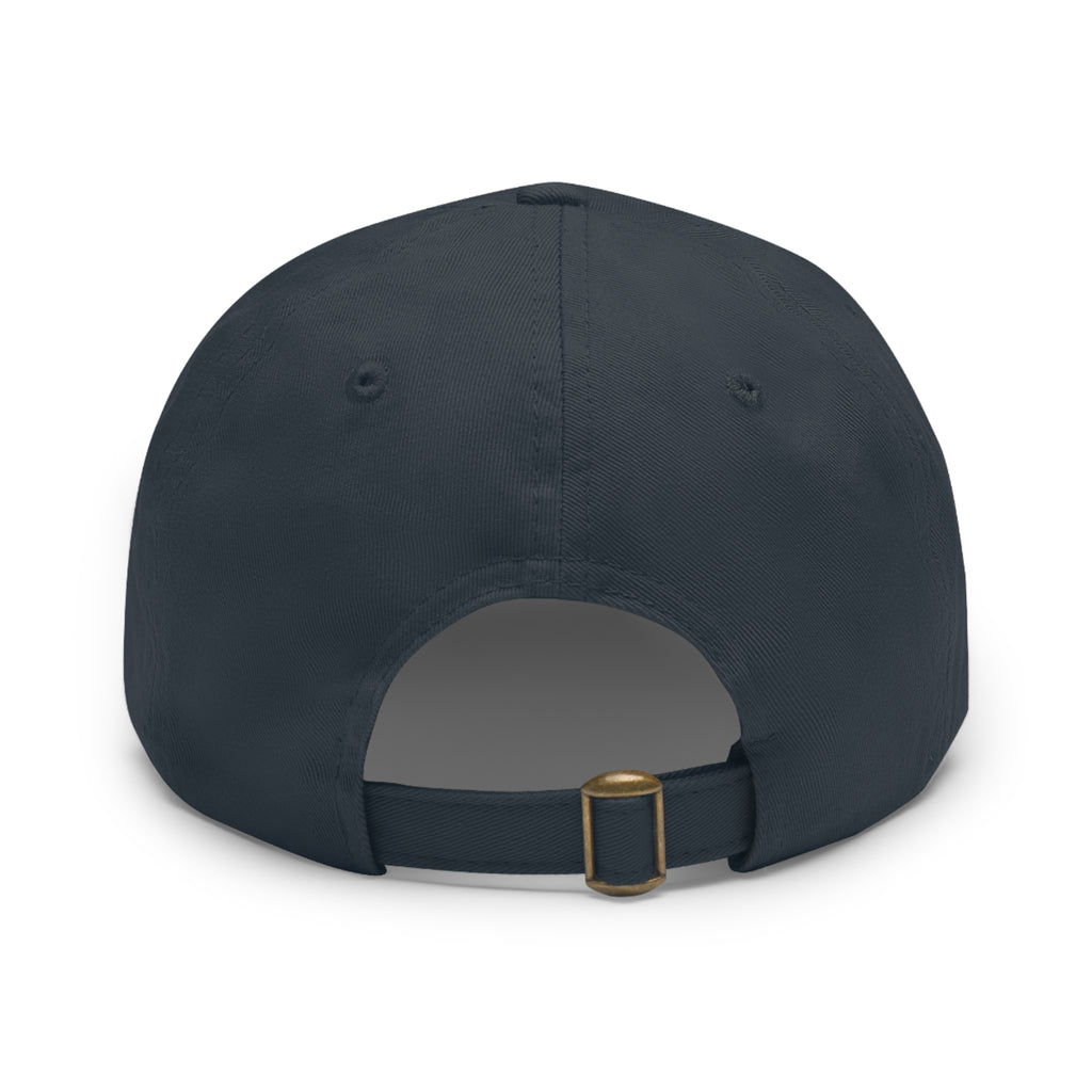 Wheat Steel Stone Dad Hat with Leather Patch