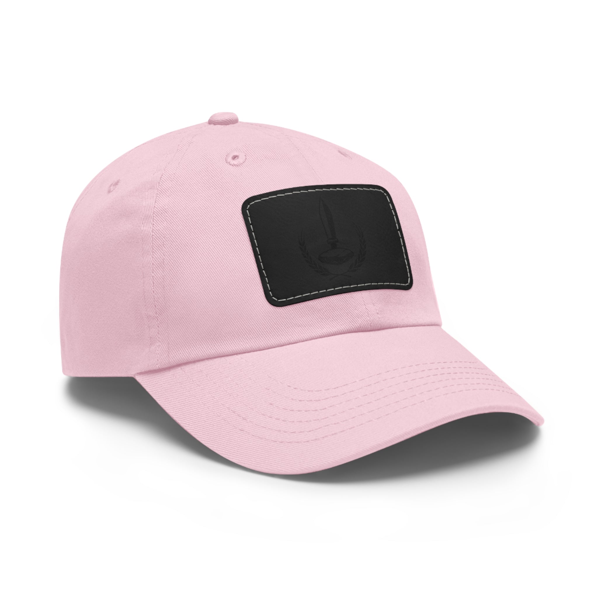 Wheat Steel Stone Dad Hat with Leather Patch