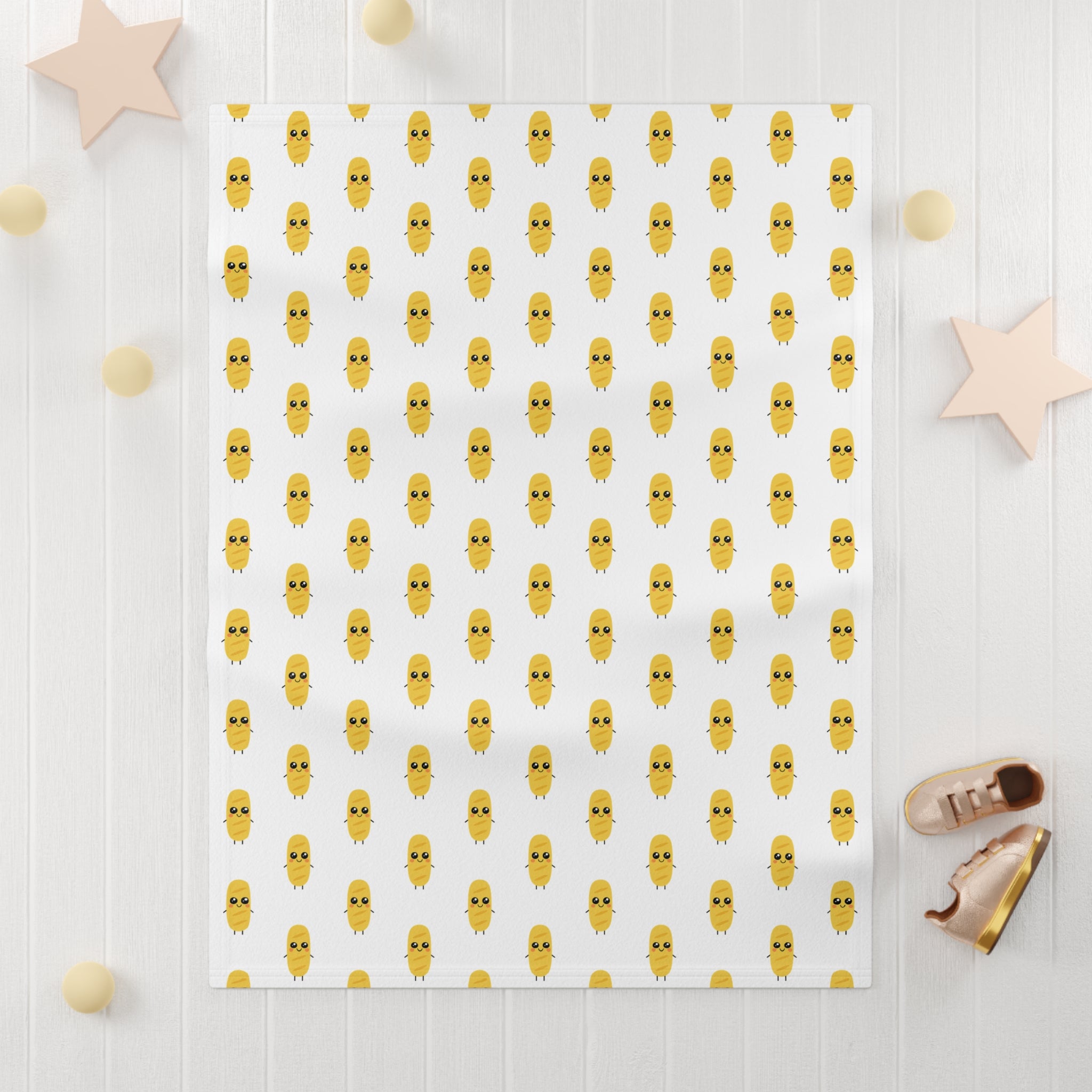 Cute Croissant Baby Soft Fleece Blanket