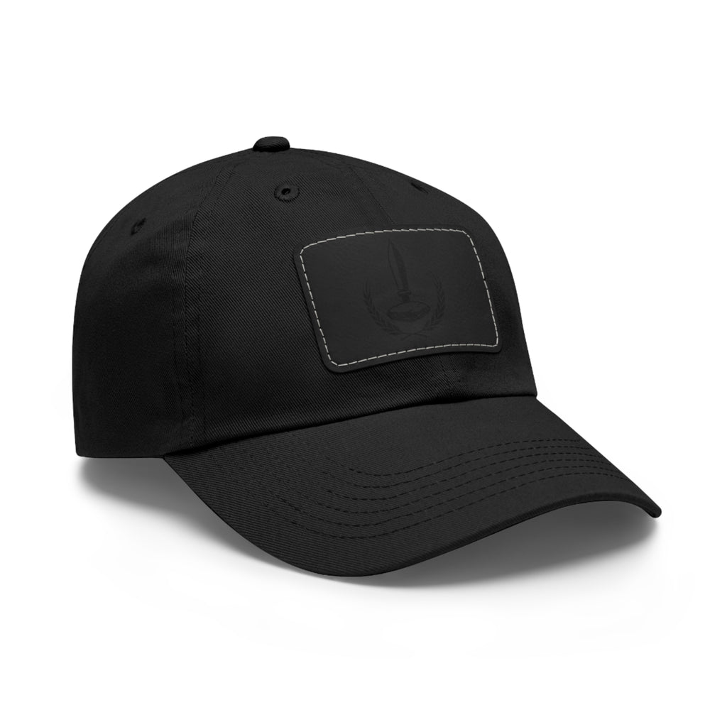 Wheat Steel Stone Dad Hat with Leather Patch