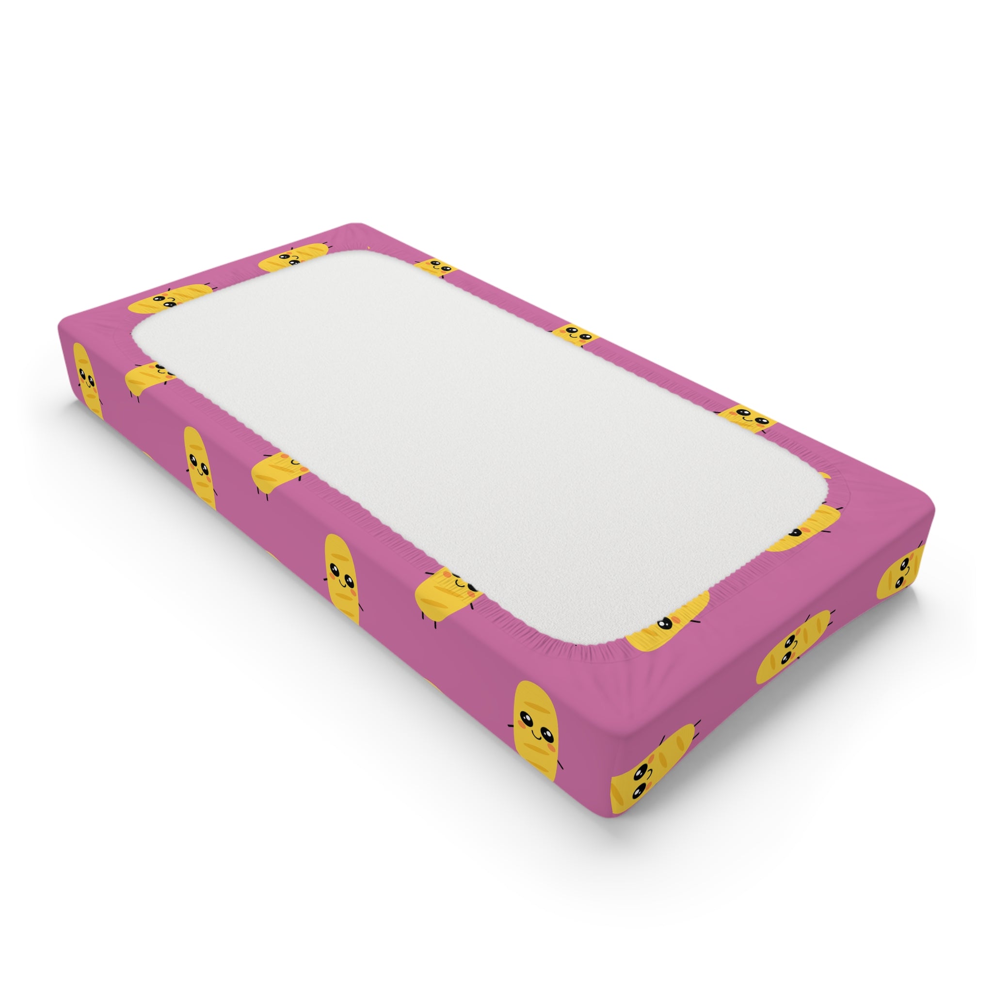 Cute Bagette Baby Changing Pad Cover — Pink