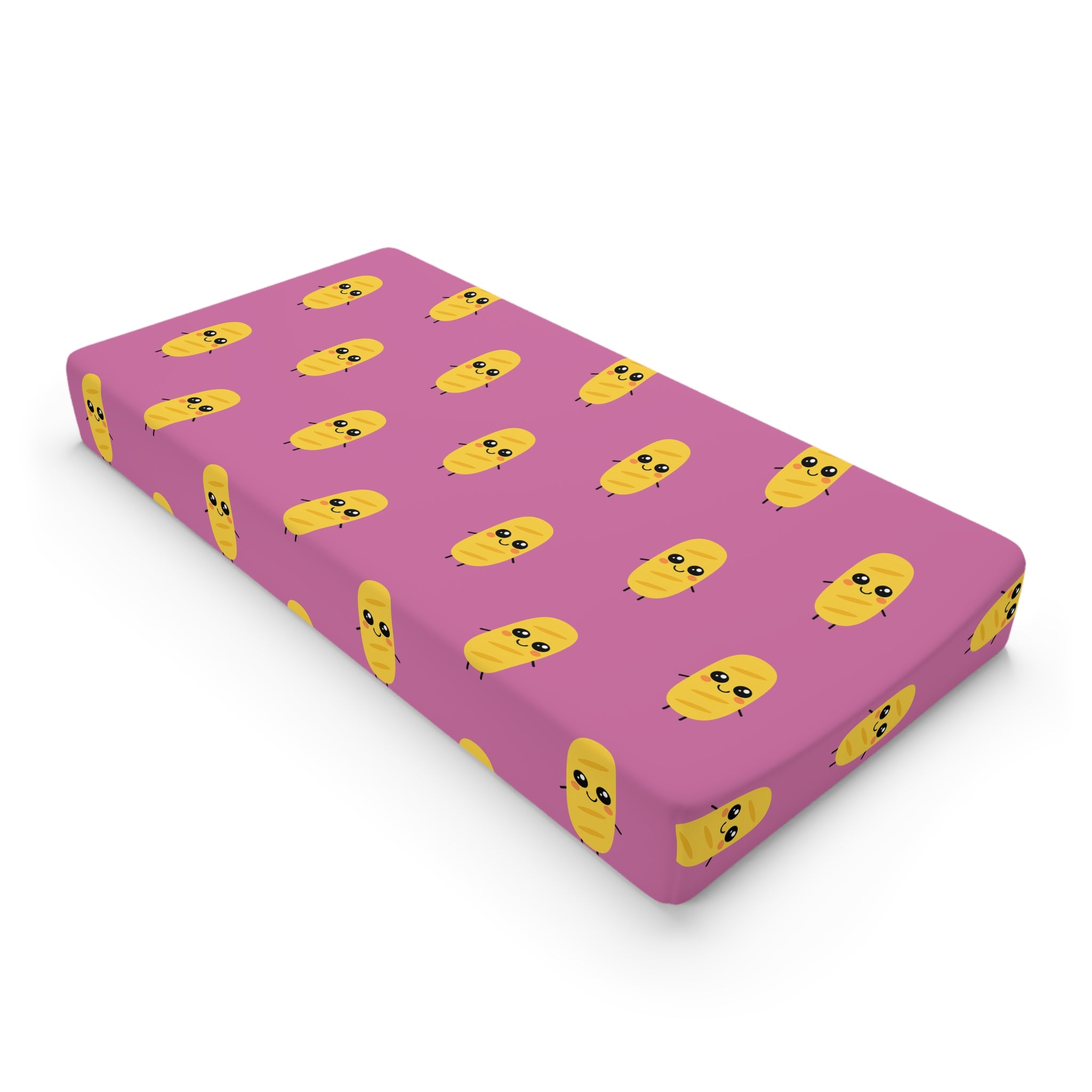 Cute Bagette Baby Changing Pad Cover — Pink