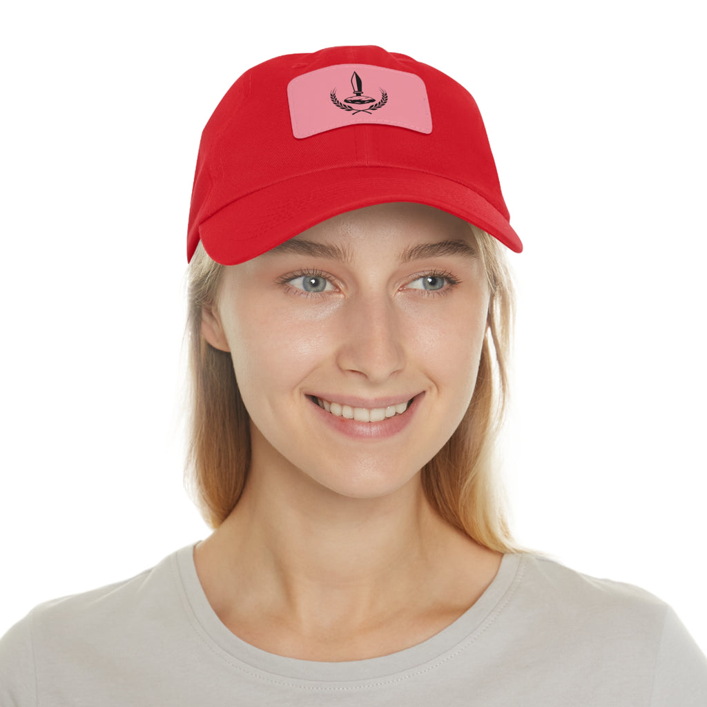 Wheat Steel Stone Dad Hat with Leather Patch