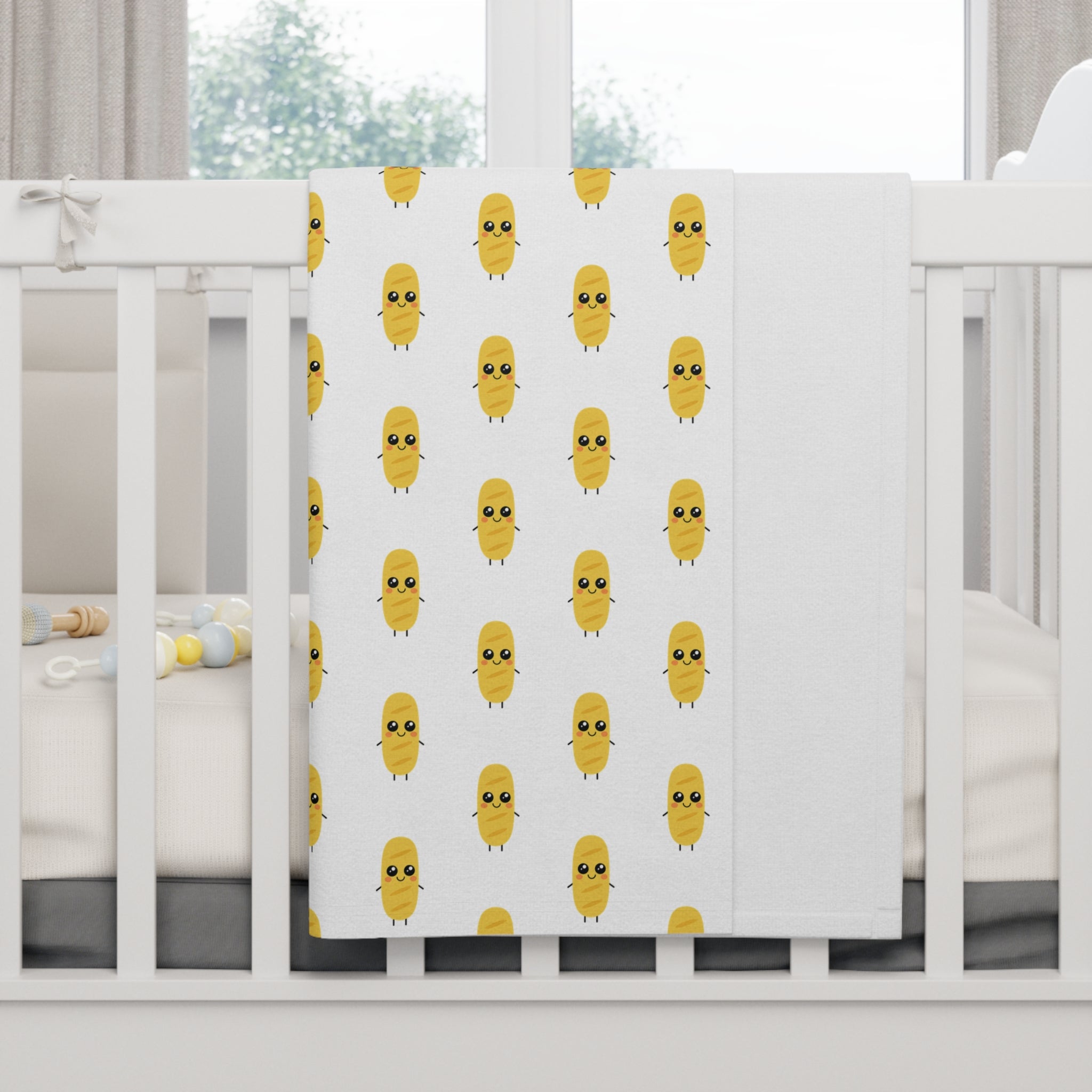 Cute Croissant Baby Soft Fleece Blanket