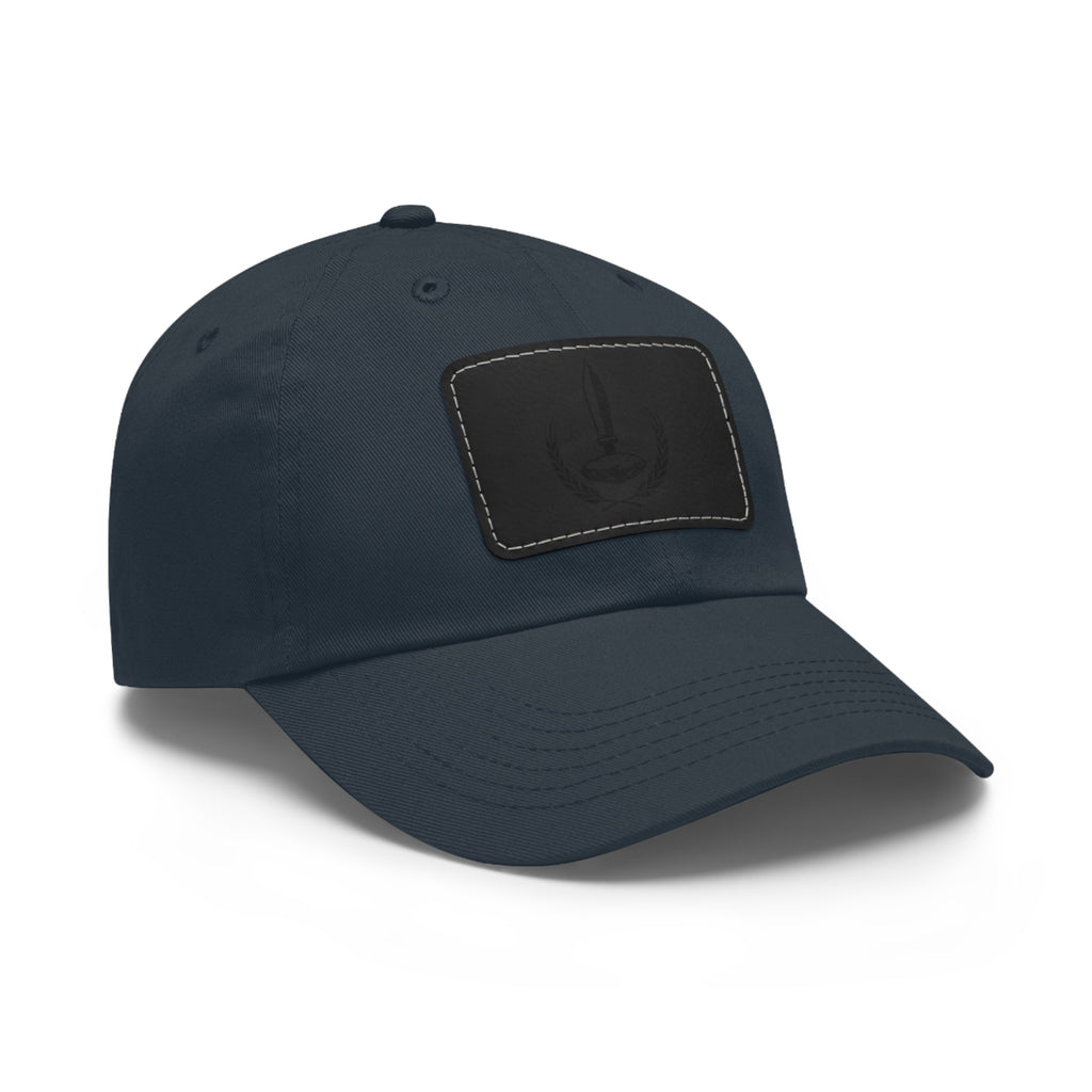 Wheat Steel Stone Dad Hat with Leather Patch