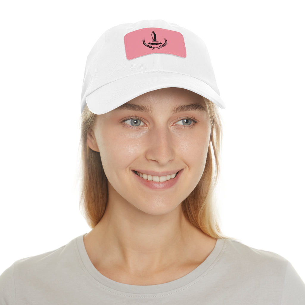 Wheat Steel Stone Dad Hat with Leather Patch