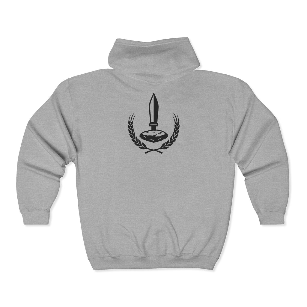 Wheat Stone Steel Zip-Up Hoodie