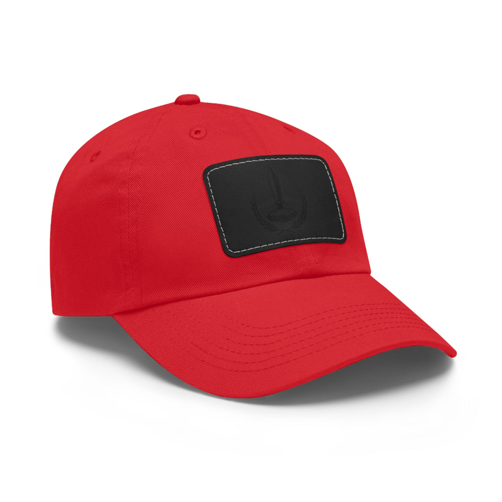 Wheat Steel Stone Dad Hat with Leather Patch