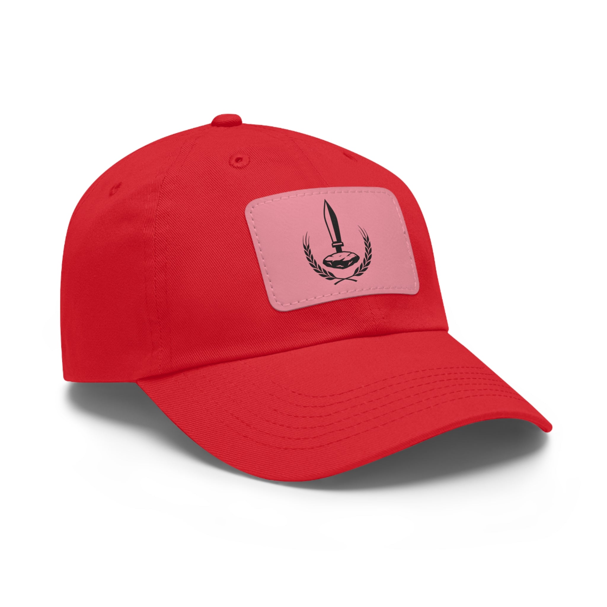 Wheat Steel Stone Dad Hat with Leather Patch