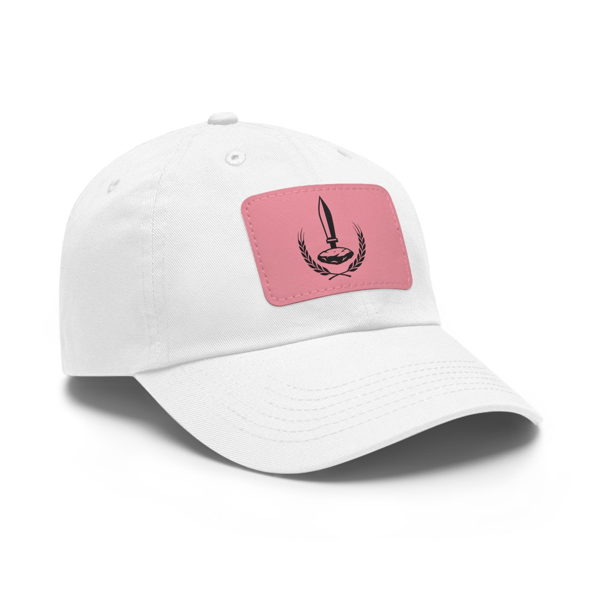 Wheat Steel Stone Dad Hat with Leather Patch