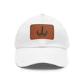 Wheat Steel Stone Dad Hat with Leather Patch