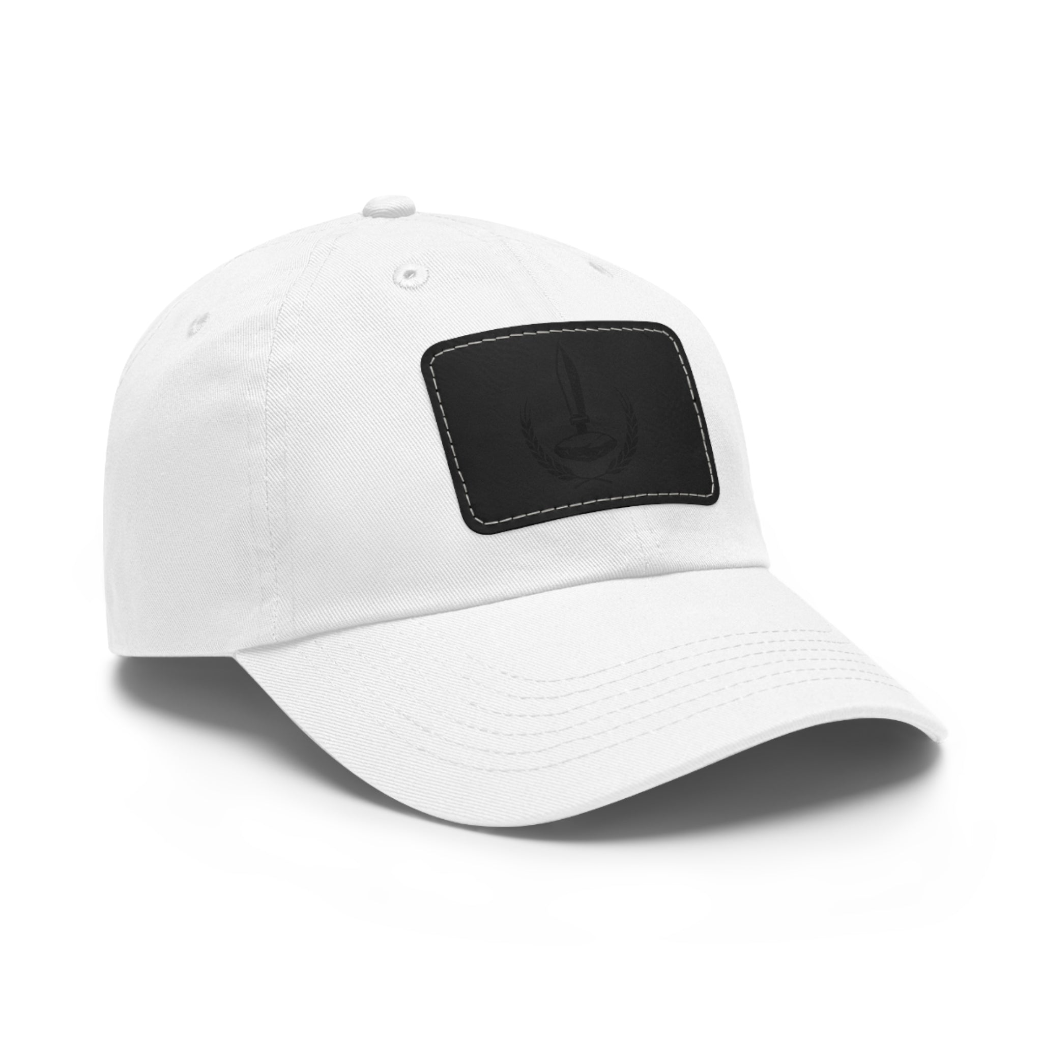 Wheat Steel Stone Dad Hat with Leather Patch