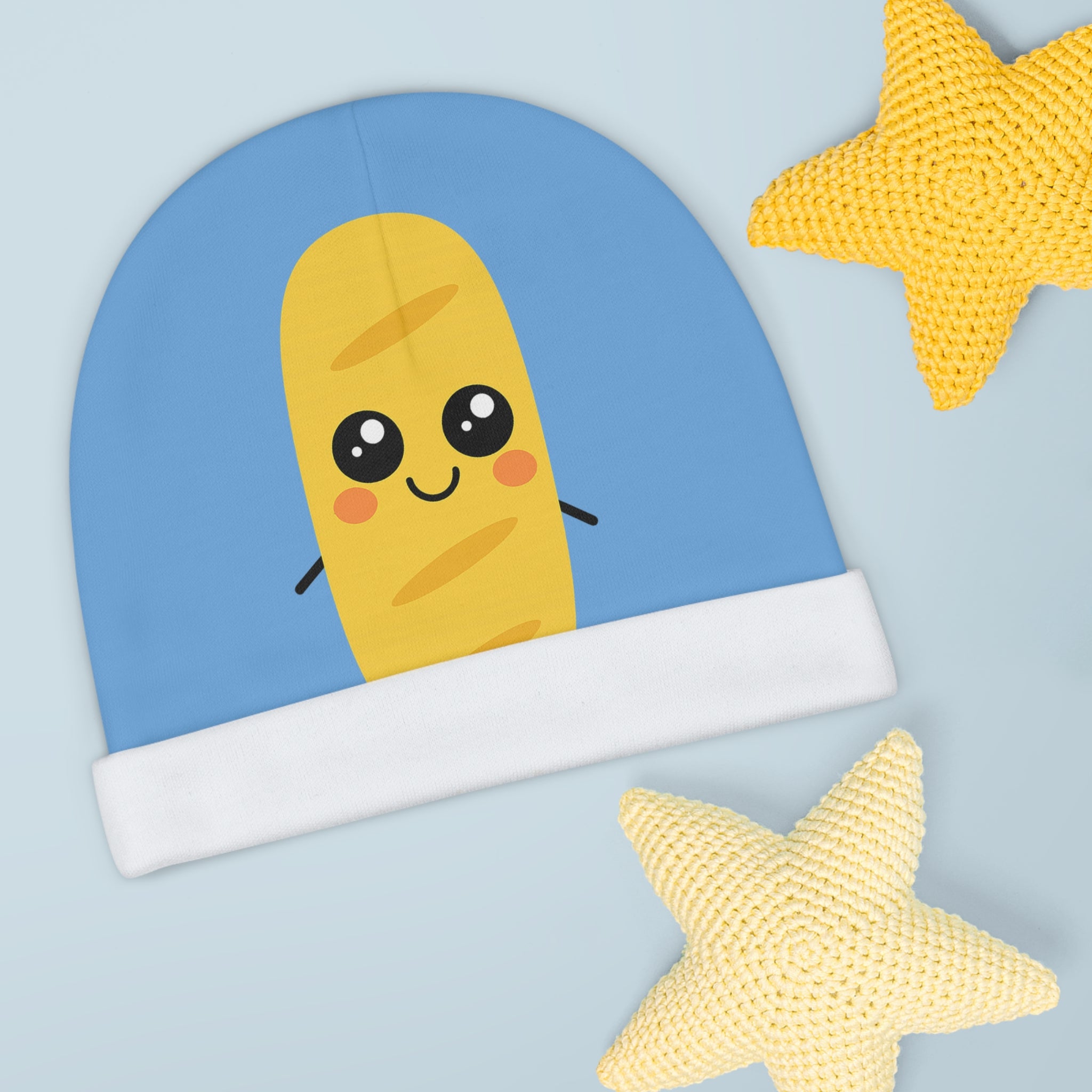 Cute Kawaii Peanut Baby Beanie – Blue