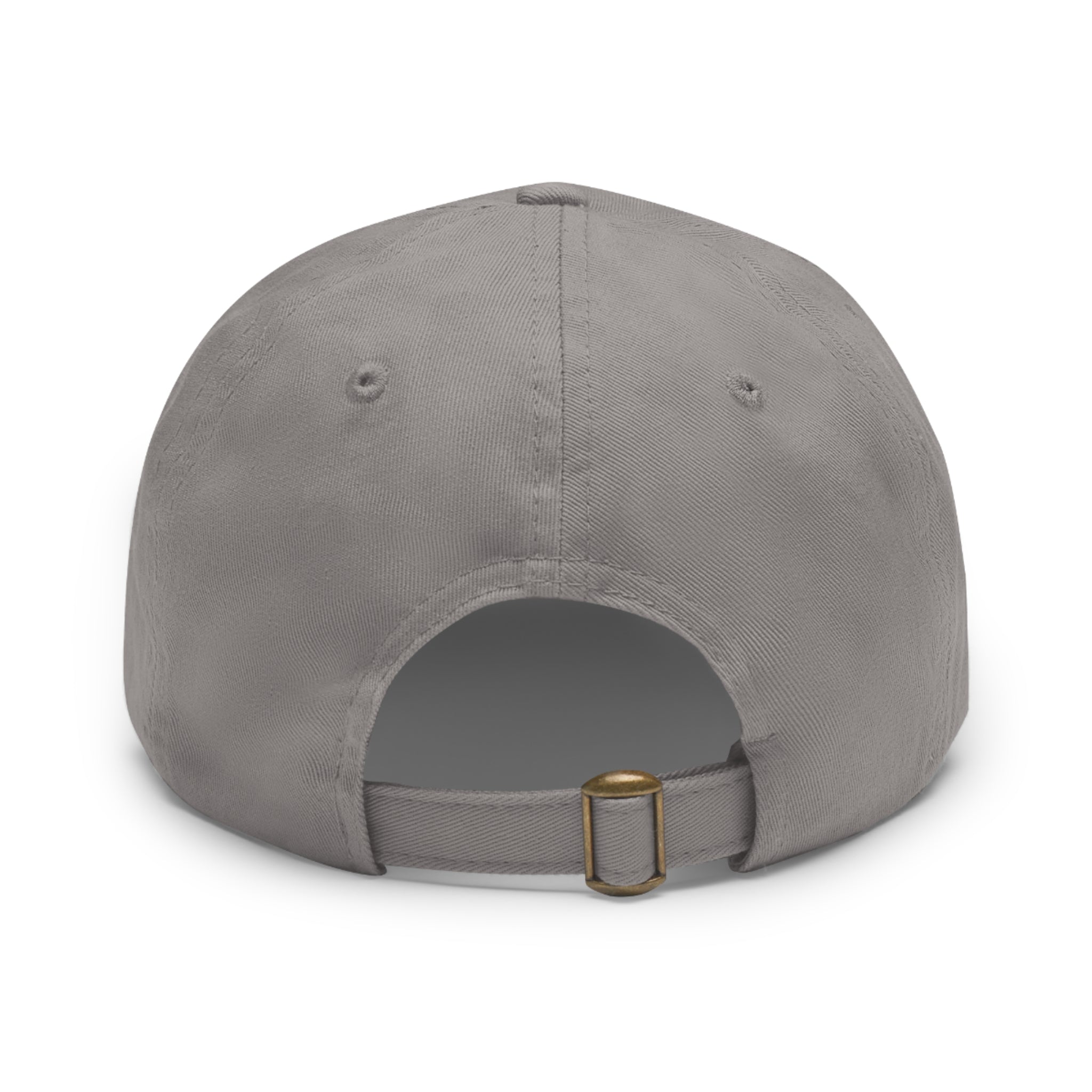 Wheat Steel Stone Dad Hat with Leather Patch